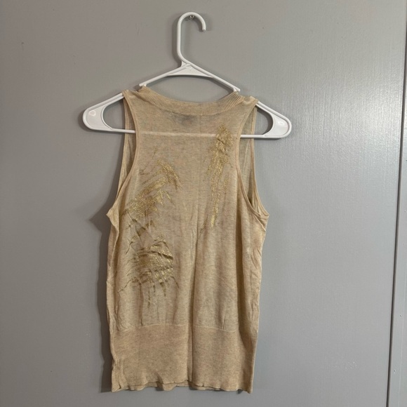 St. John Cream and Gold Tank Top Size Small - Picture 9 of 10